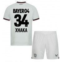 Fotbalové Dres Bayer Leverkusen Granit Xhaka #34 Dětské Venkovní 2023-24 Krátký Rukáv (+ trenýrky)